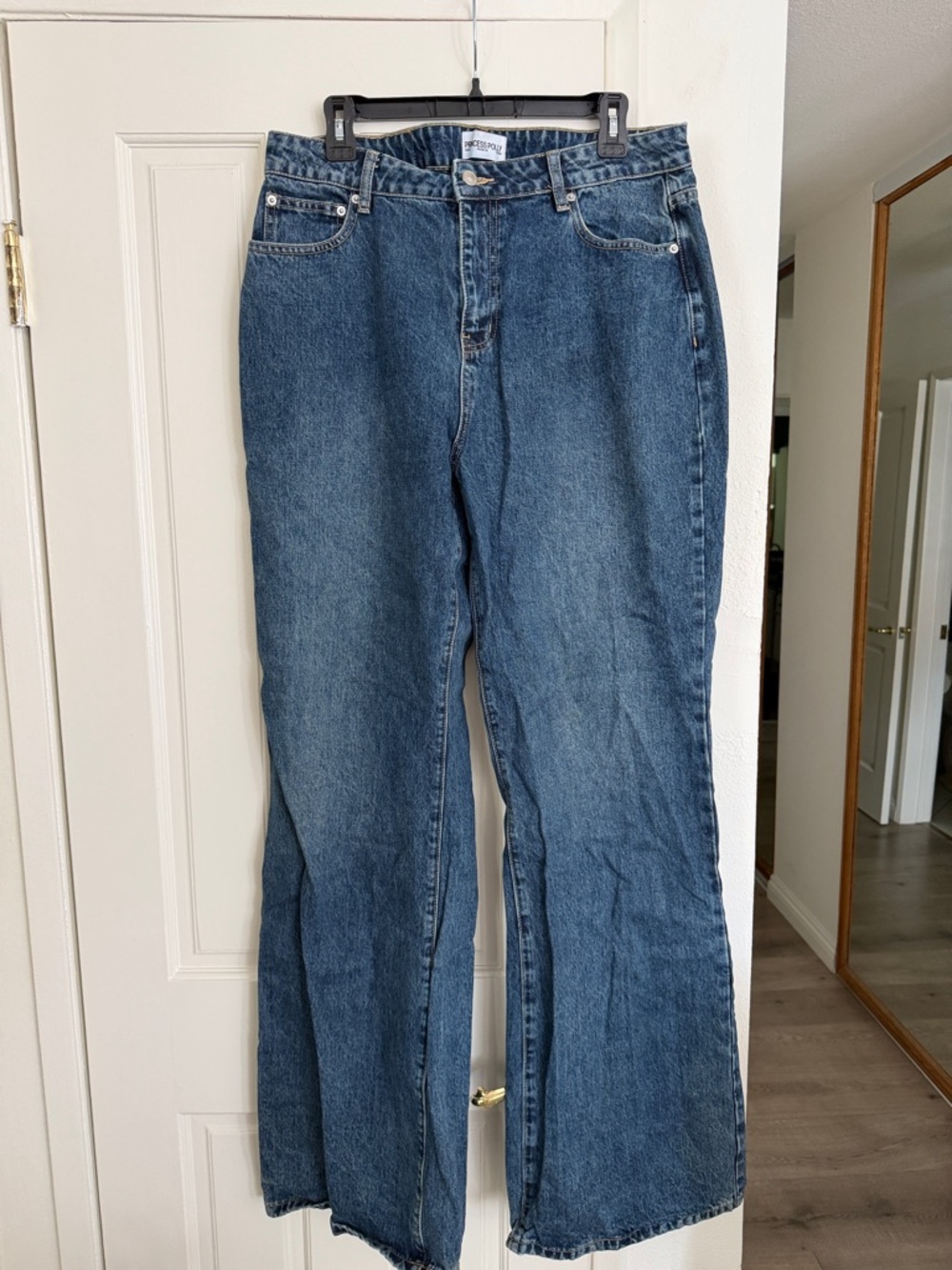 Princess Polly Classic Blue Flare Jeans